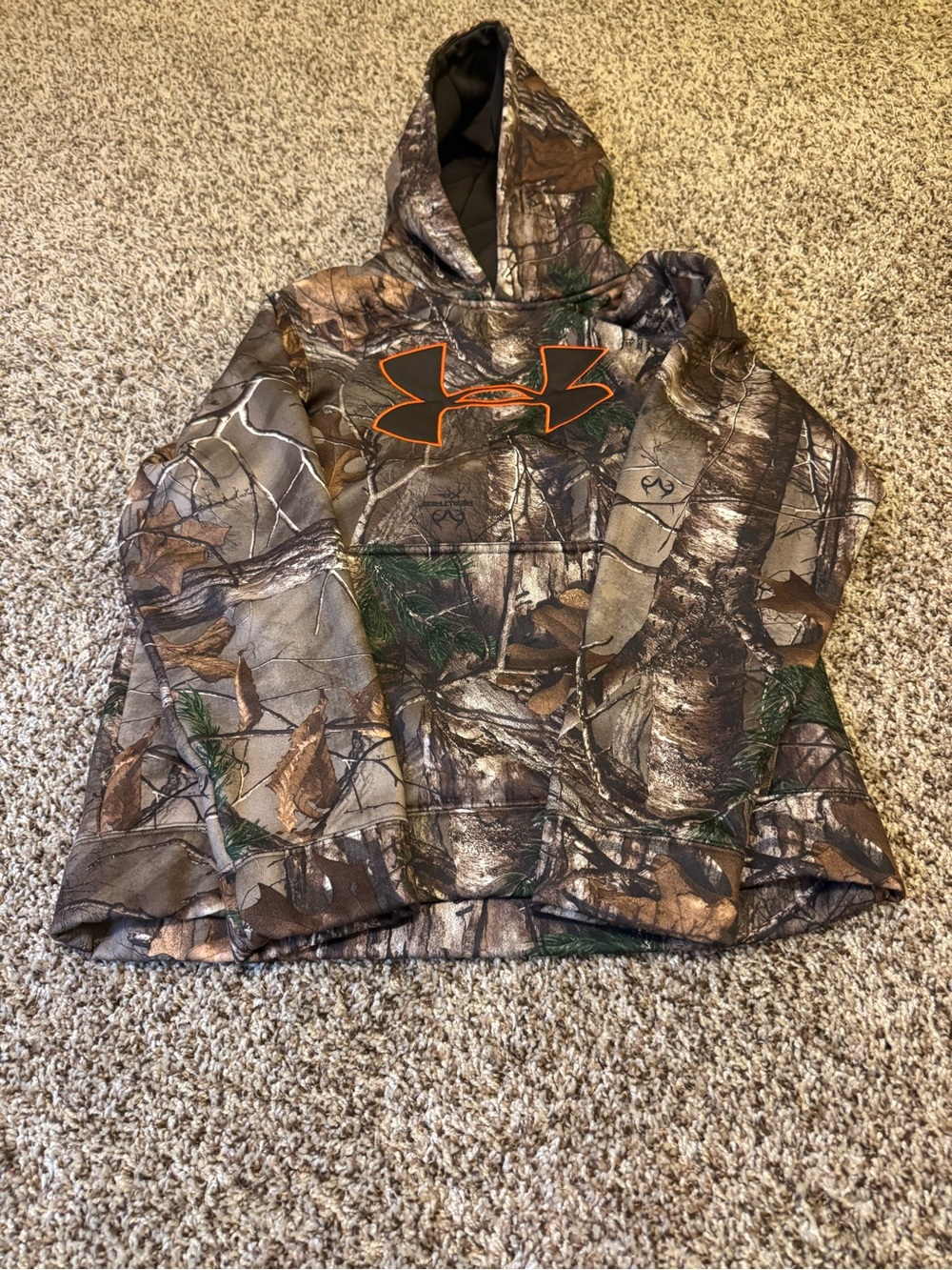 Under Armour Kids' Camo Hooded Pullover Jacket - Brown/Green
